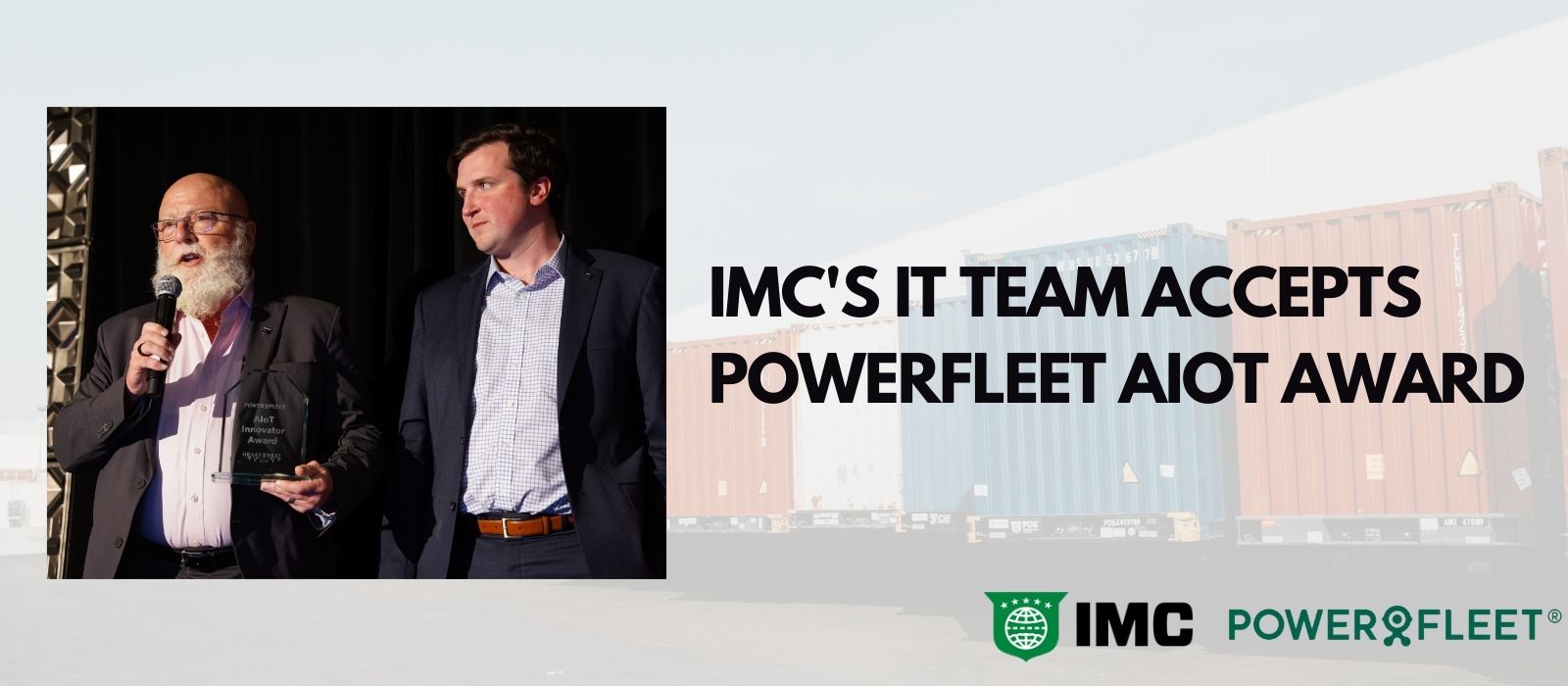 IMC’s IT Team Accepts Powerfleet AIoT Award