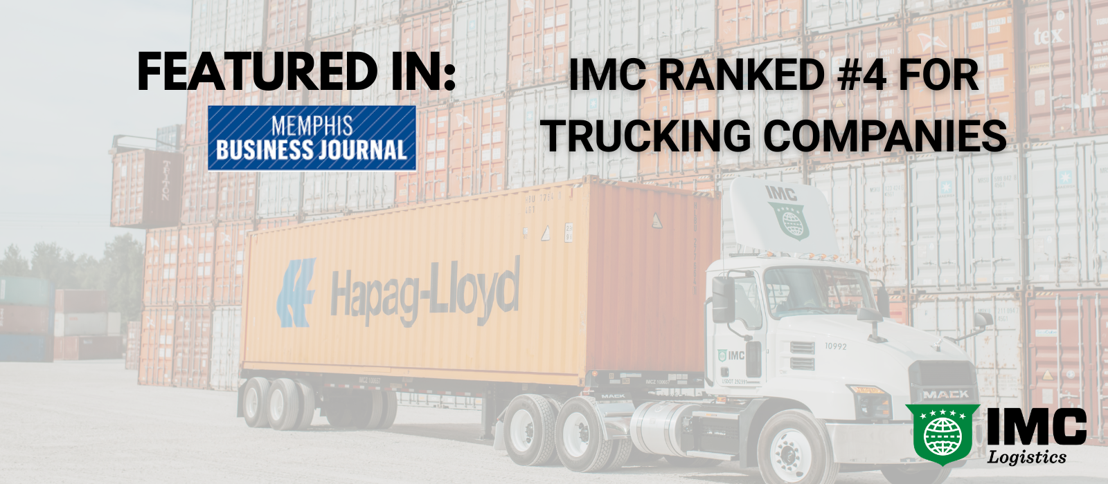 IMC Logistics Ranked No.4 for Trucking Companies
