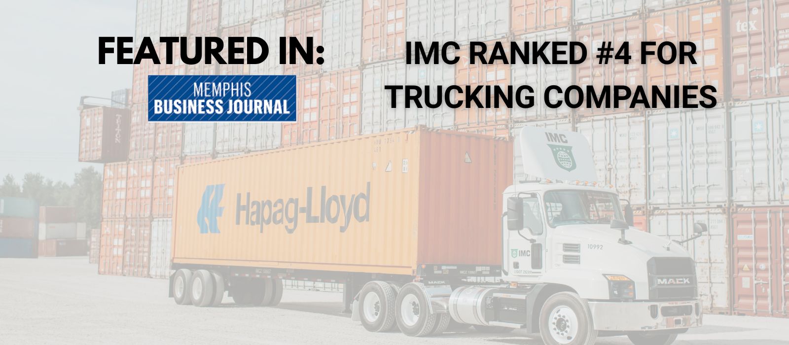 IMC Logistics Ranked No.4 for Trucking Companies