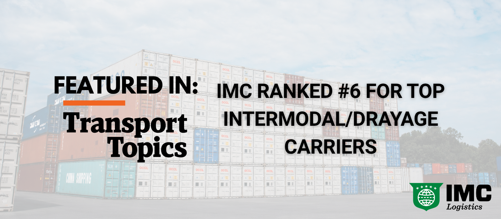 IMC Ranked No. 6 Top Intermodal/Drayage Carriers